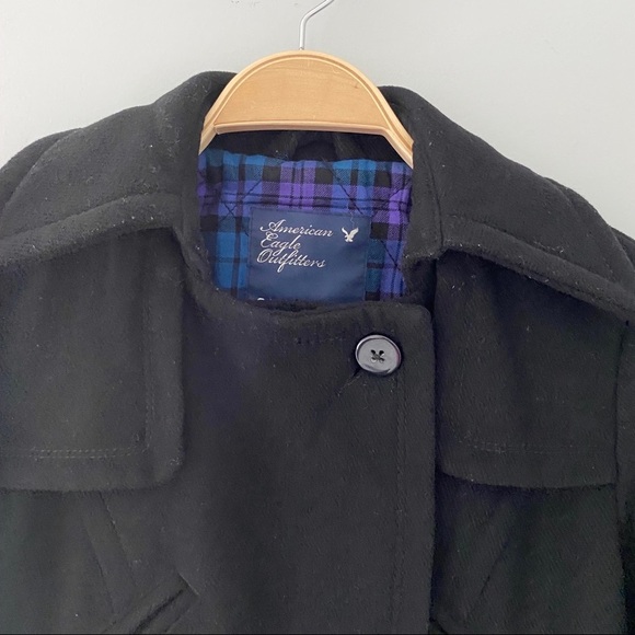 American Eagle Outfitters Heavy Black Pea Coats - Picture 4 of 12